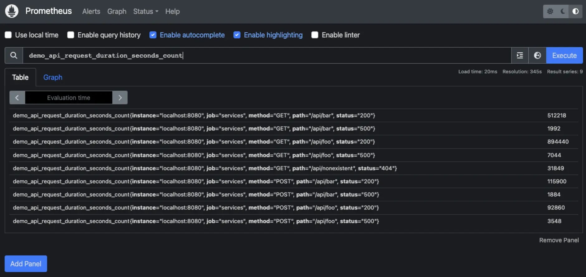 Exploring basic Prometheus queries
