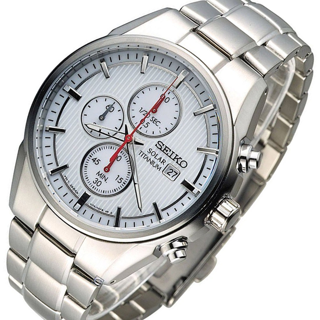 SEIKO TITANIUM SPORT SSC363 WHITE DIAL Chronospride