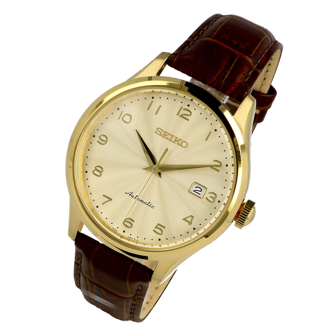 SEIKO CLASSIC SRPC22 SRPC22K1 VINTAGE BROWN LEATHER GOLD AUTOMATIC MENS