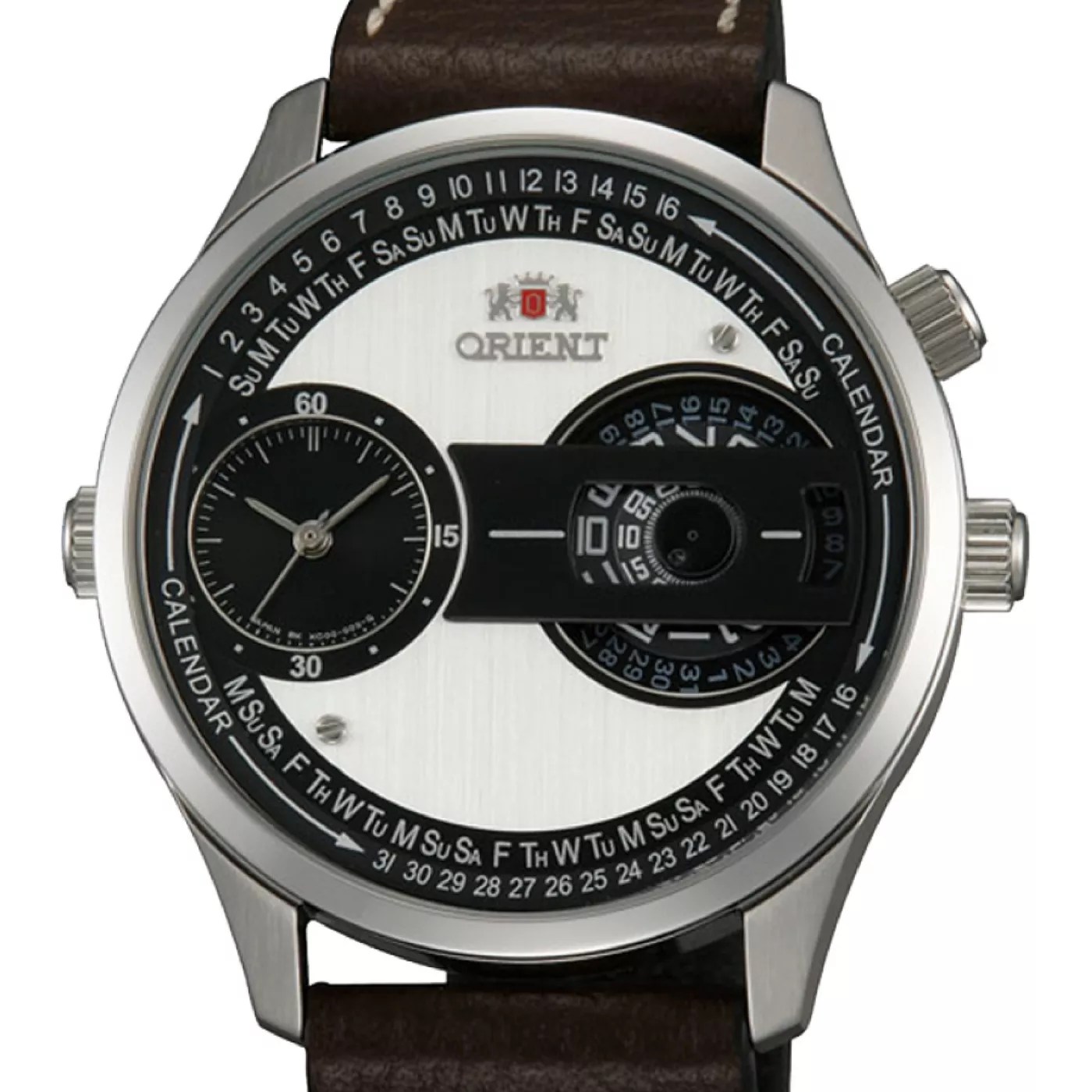 ORIENT Dual Time Zone FXC00004B Automatic White Dial Travel Quartz
