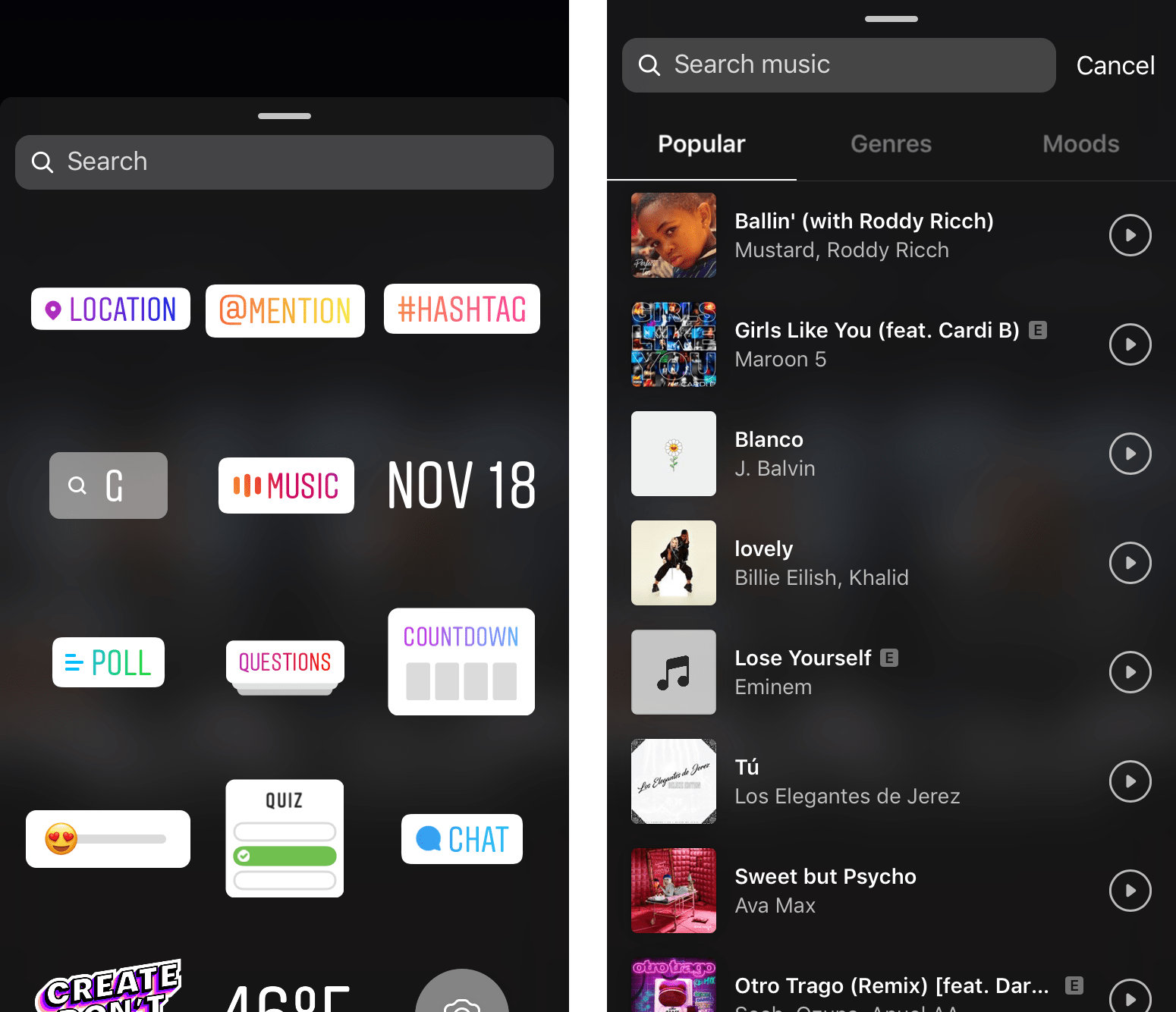 Share Songs from Apple Music to Instagram Story Chrunos