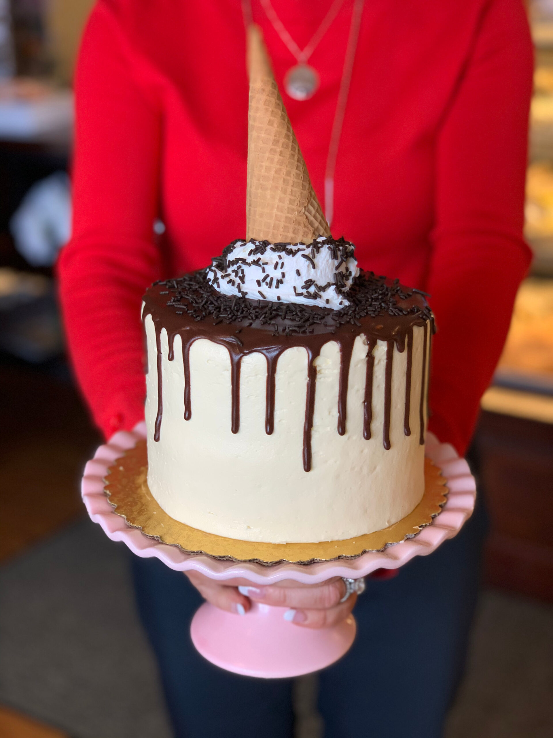 Ice Cream Cone Celebration Cake Chrusciki Bakery
