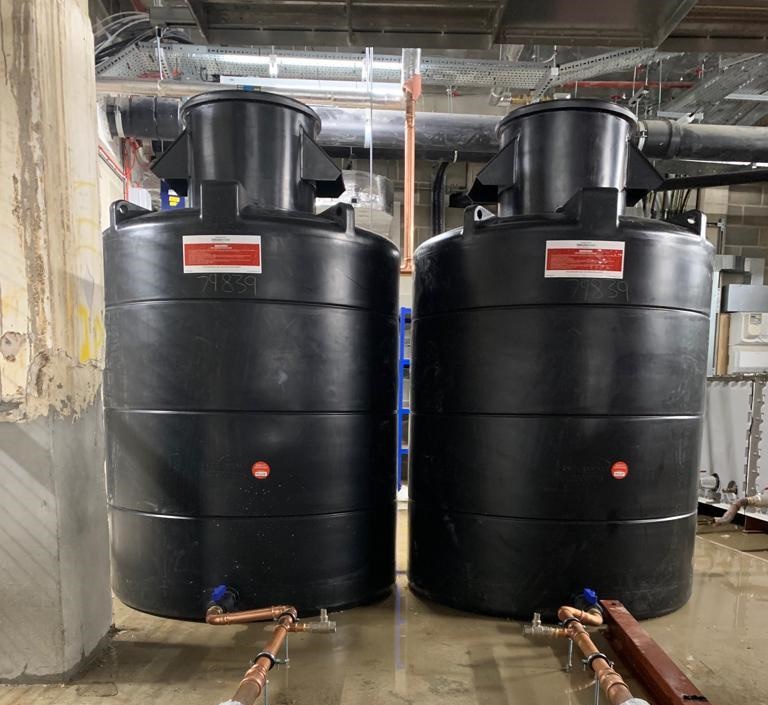 Water tank installation CH Systems Commercial Hydronic Systems