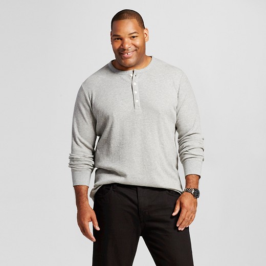 Merona Long Sleeve Thermal Henley Chubstr
