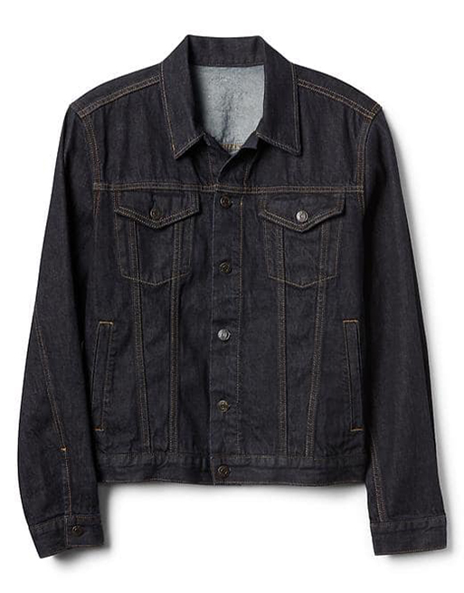 Gap 1969 Icon Dark Wash Denim Jacket Chubstr