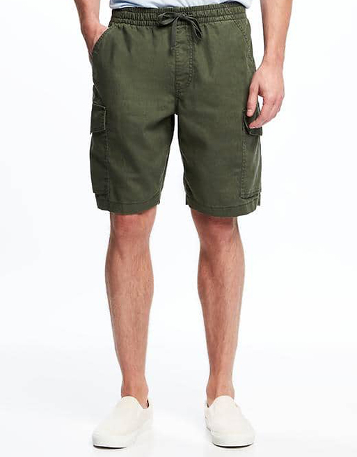 Old Navy Linen Blend Cargo Shorts Chubstr