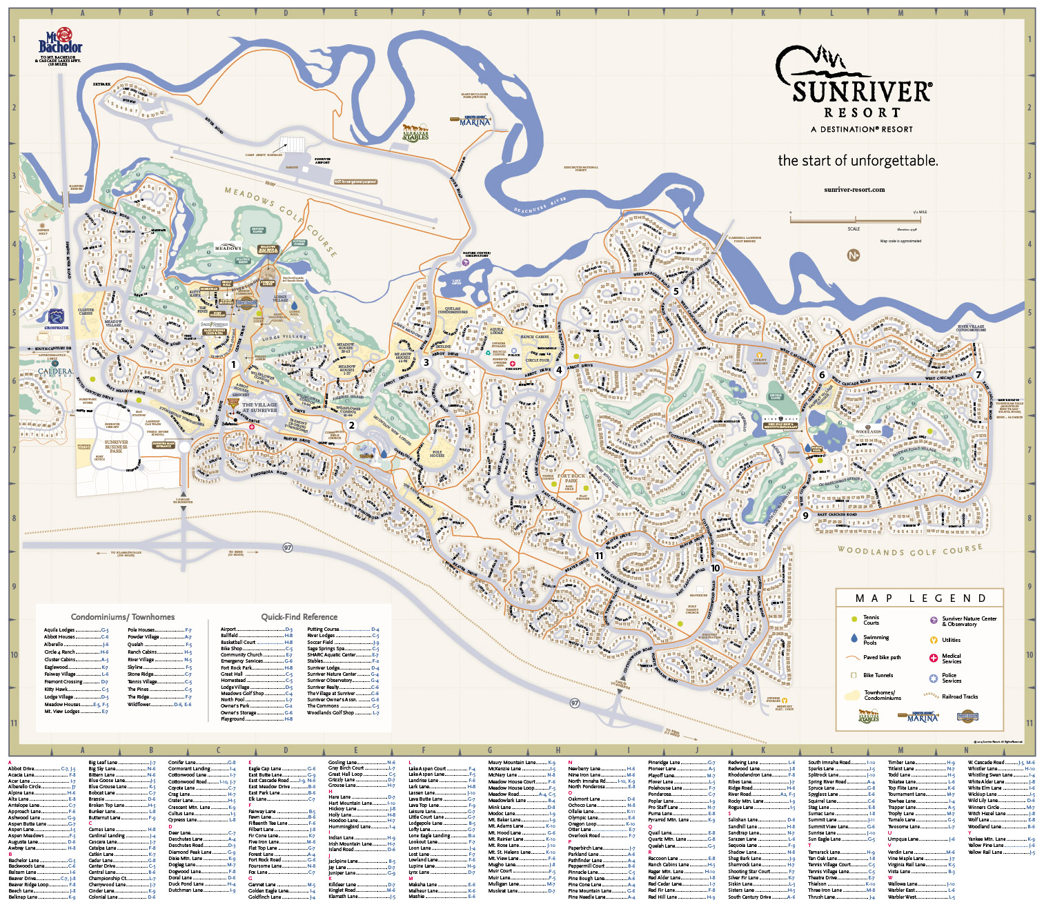 Directions To Sunriver Resort Maps Moser Graphics