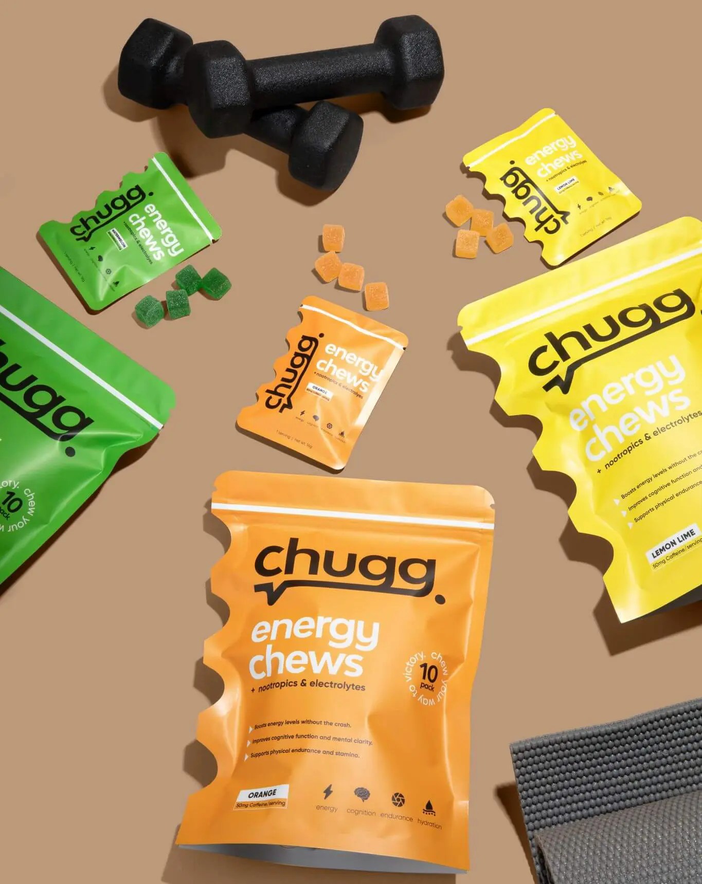 Chugg Best Energy Chews with Nootropics and Caffeine for Athletes