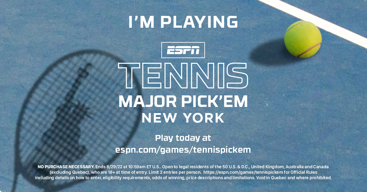ESPN Tennis Major Pick'em New York Leaderboard(01)