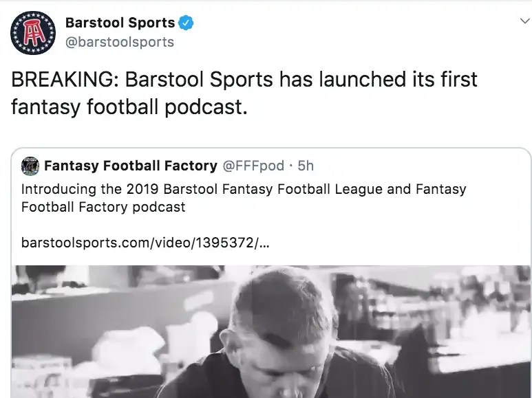 Wow! Barstool Sports Is Finally Getting Its First Fantasy Football