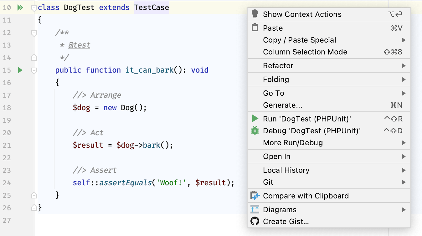 How to run PHPUnit tests in PhpStorm Chuniversiteit