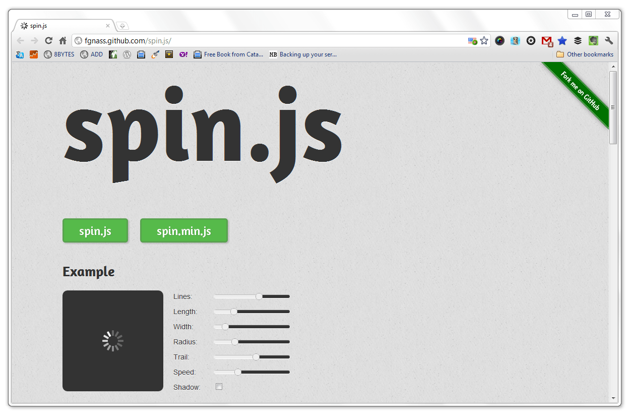 Pure JavaScript Loading Wheel ChurchMag