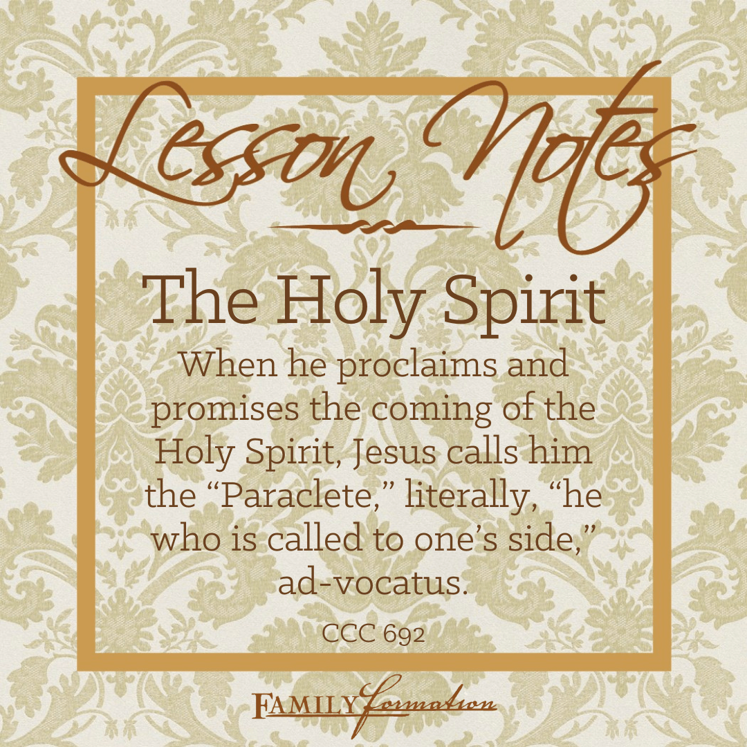 Lesson Notes The Holy Spirit Family Formation