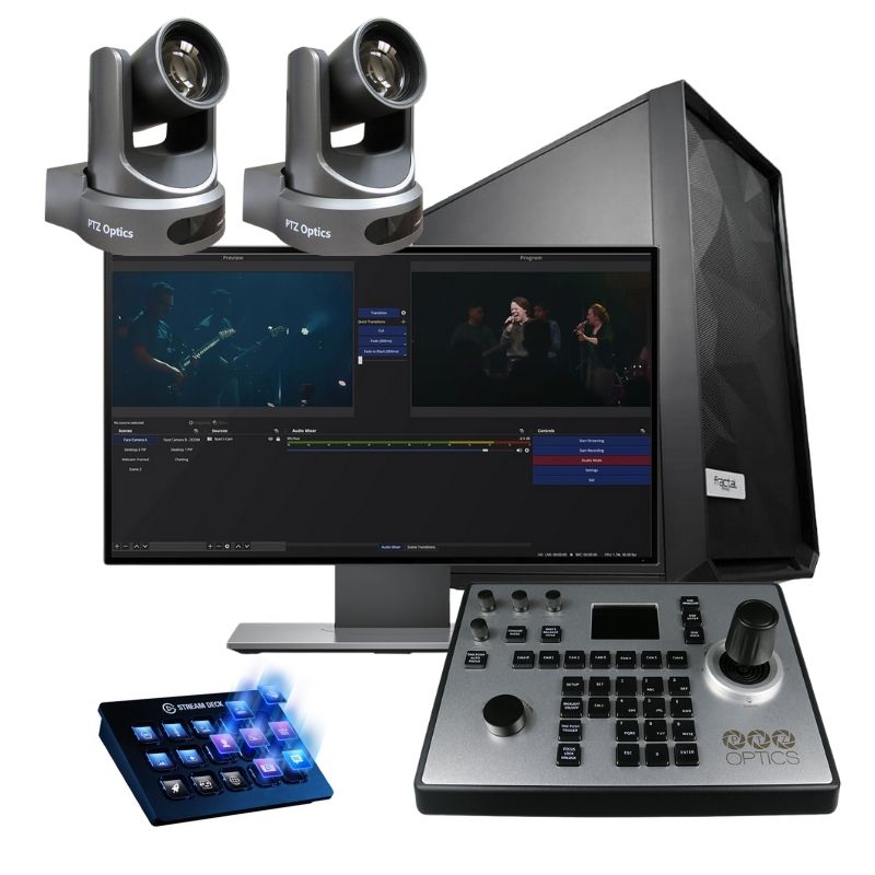 RGBlink Vue 20X PTZ 3Camera Streaming Kit Church Live Streaming