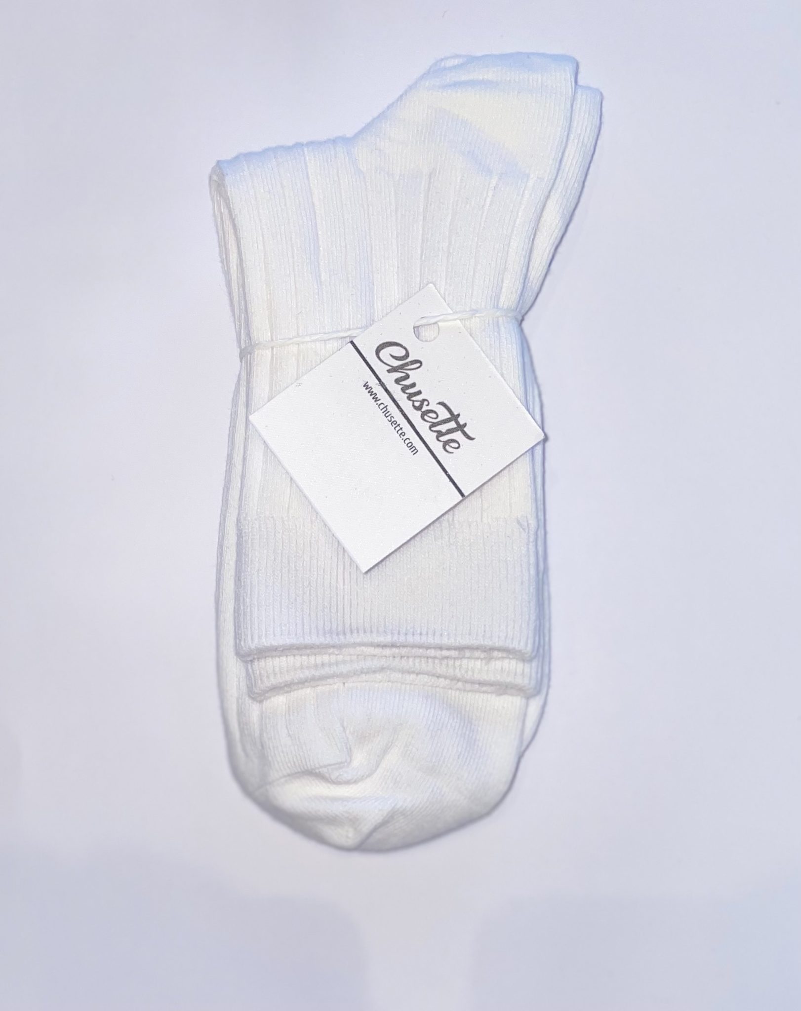 White Pure Cotton Socks Chusette