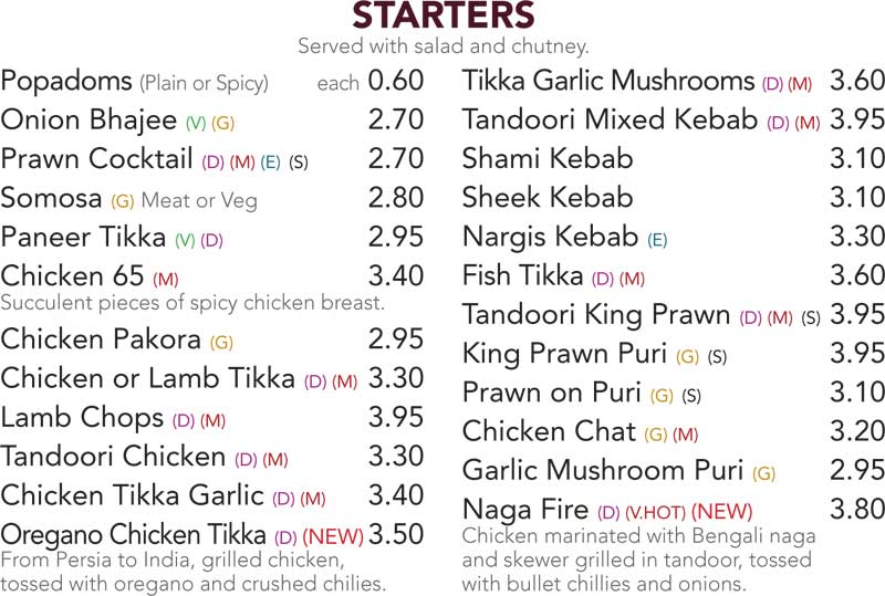 Takeaway Menu Chutney Express