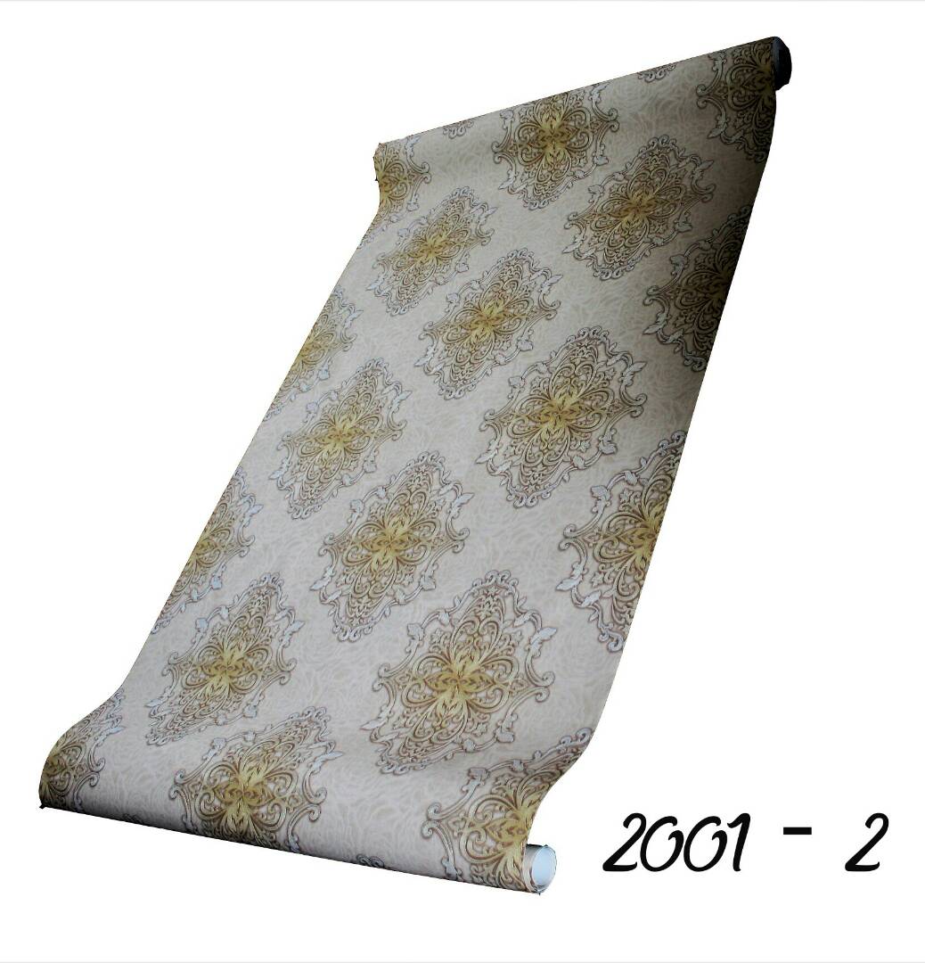 GOLD DAMASK DESIGN PVC WALLPAPER20012 Chuvie Decor Ghana