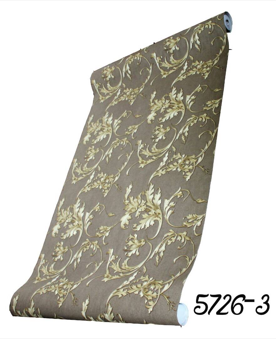 BROWN DAMASK DESIGN PVC WALLPAPER57263 Chuvie Decor Ghana