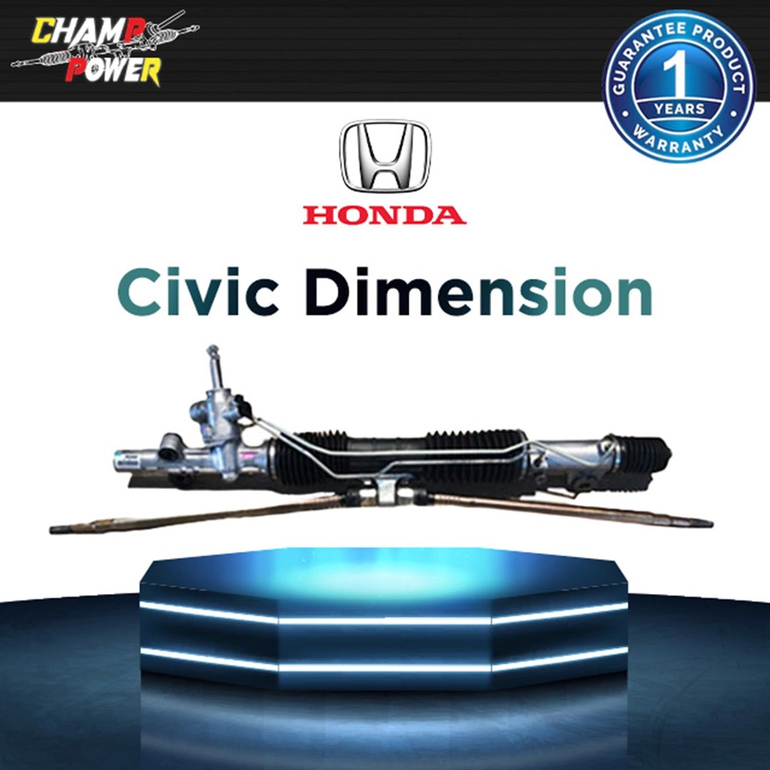 แร็คพวงมาลัยเพาเวอร์ Honda Civic Dimension แท้บิ้วประกอบใหม่ รับประกัน