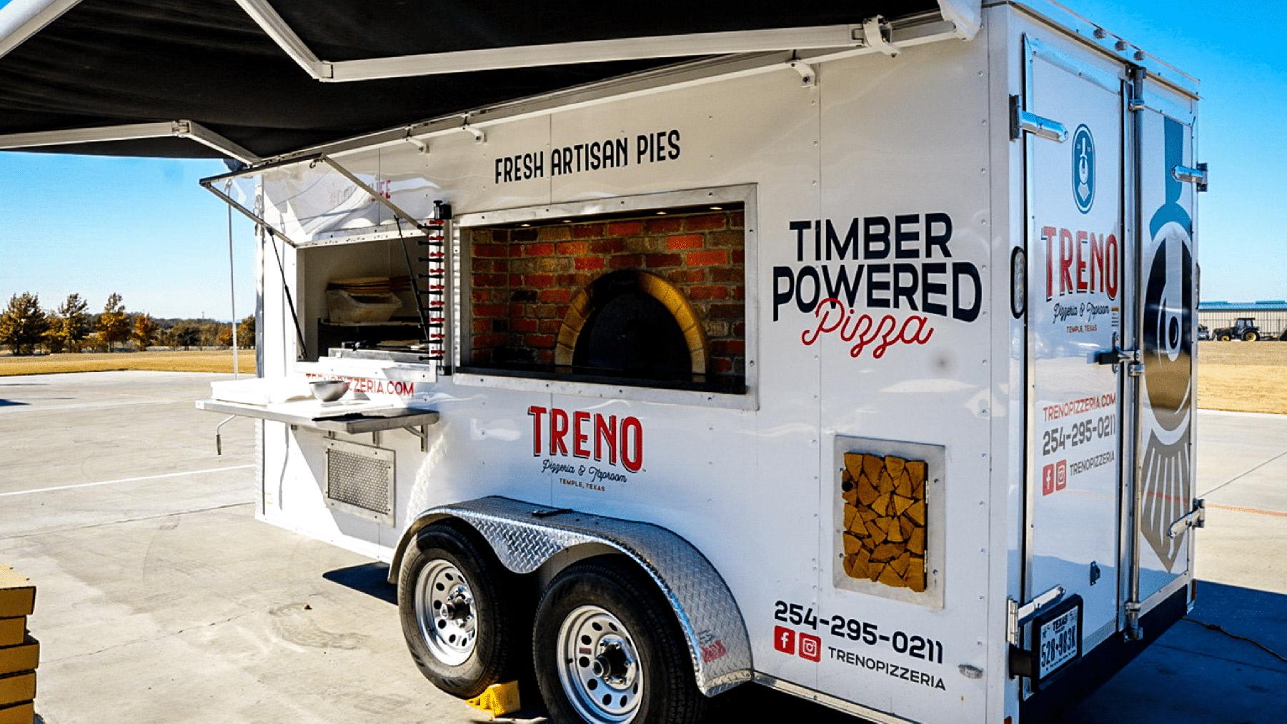 Treno Pizzeria Food Trailer Wrap Design Ciaburri Brand