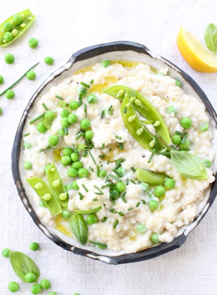 Pea Goat Cheese Risotto Recipe • CiaoFlorentina