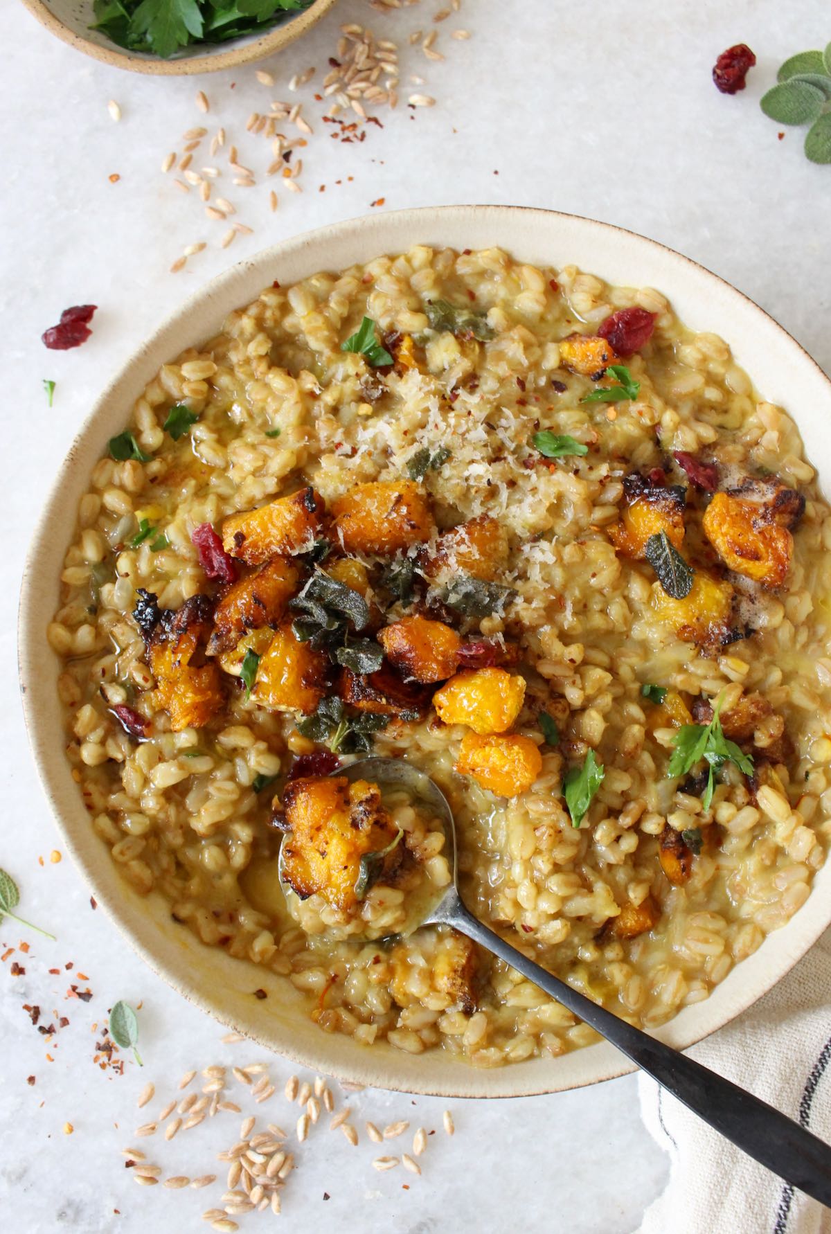 Farrotto Butternut Squash Farro Risotto • Ciao Florentina