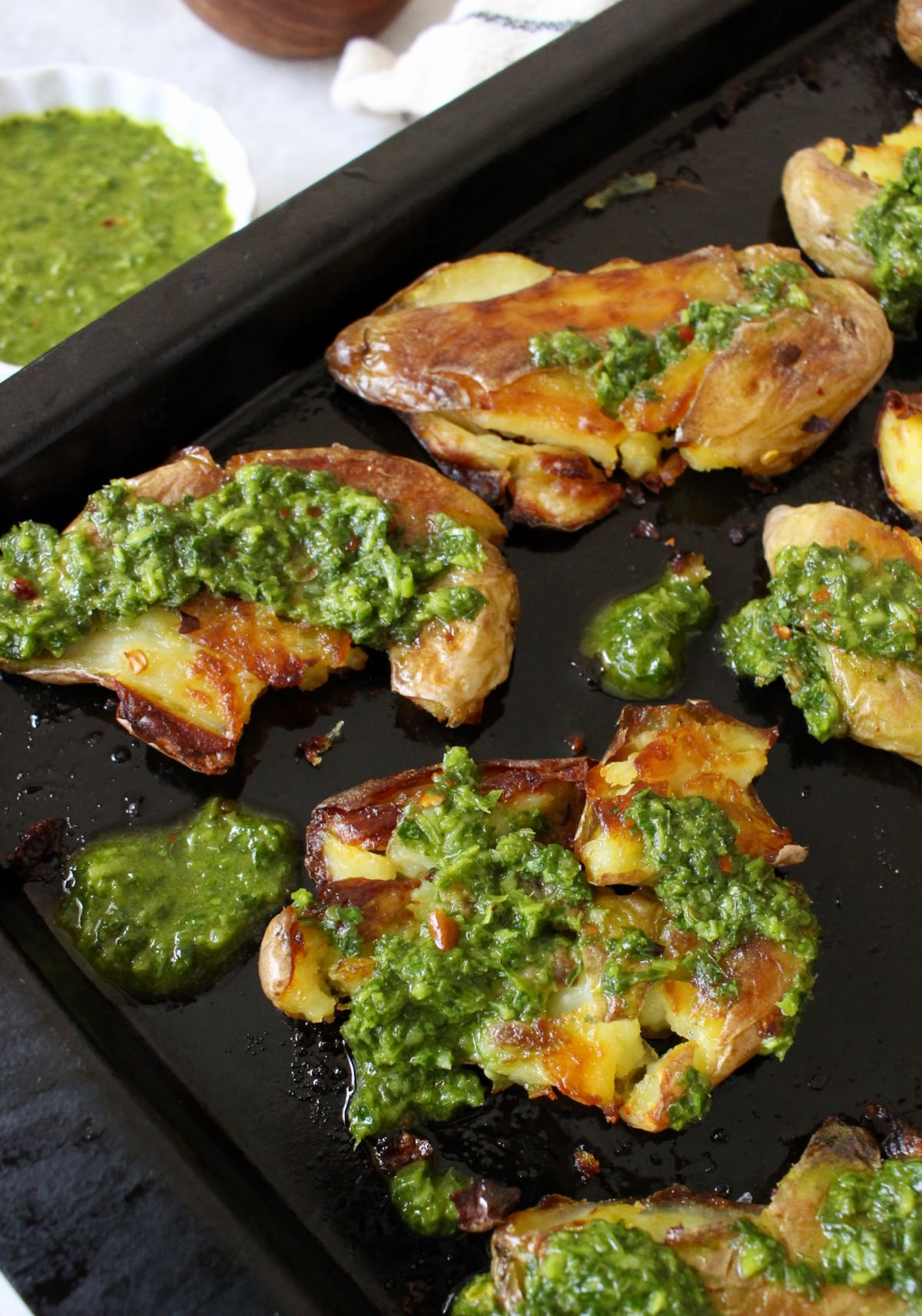 Smashed Fingerling Potatoes Recipe • Ciao Florentina