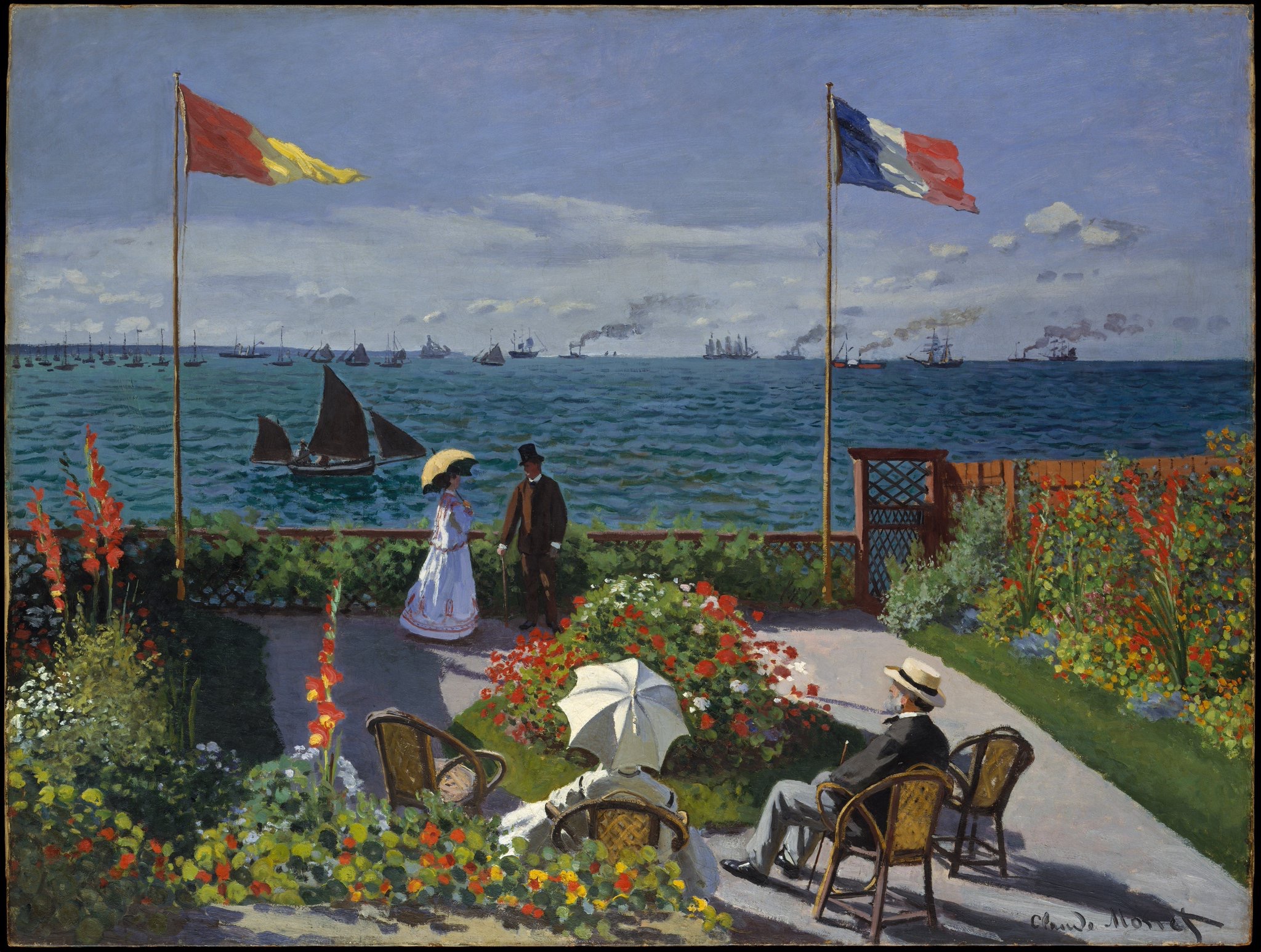 Garden at SainteAdresse, by Claude 1867 » Ciel Bleu Media