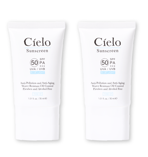Cielo ครีมกันแดดสำหรับทาผิวหน้า Cielo Blue Light Sunscreen SPF50 PA+++ UVA/UVB