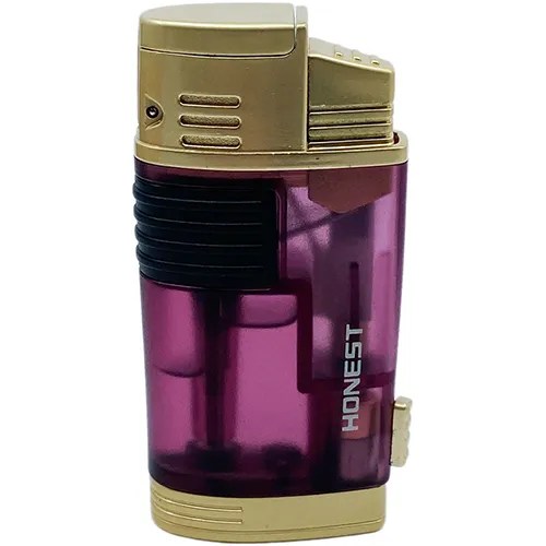 Honest DoubleJet Lighter Gold Torch Cigar Lighter Windproof Cigaria