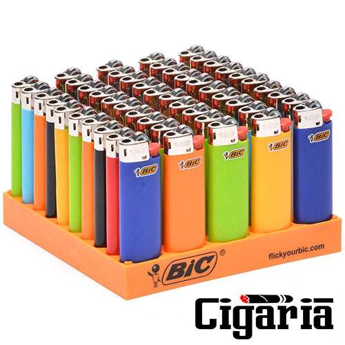 Bic Lighters Mini J25 50 Pack Multi Coloured Tray of 50 Lighters Cigaria