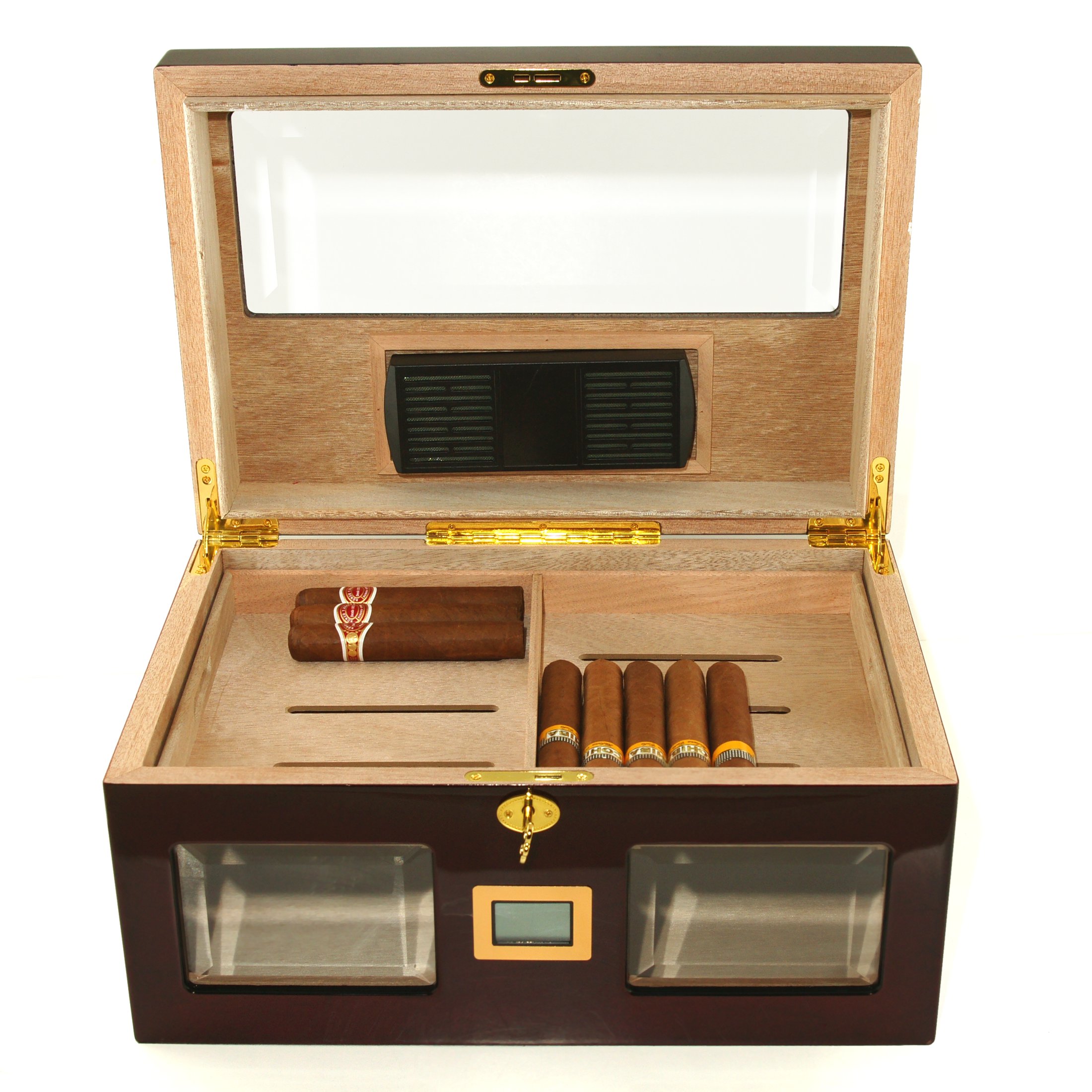 125 Cigar Humidor with digital hygrometer Cigar Star Premium Quality Cigar Humidors and