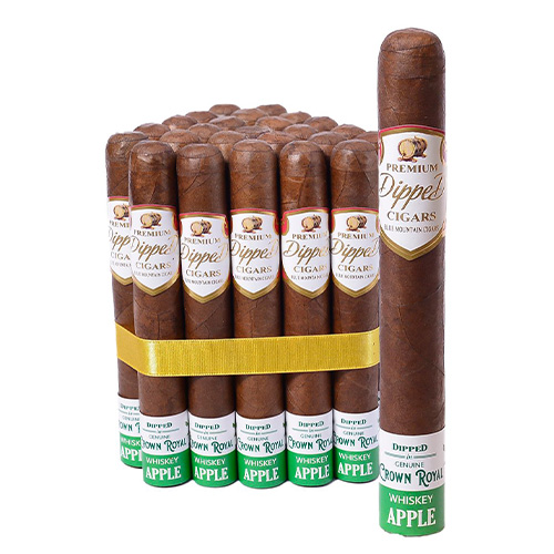 Dipped in Genuine Crown Royal Whisky Apple Cigars Wanted