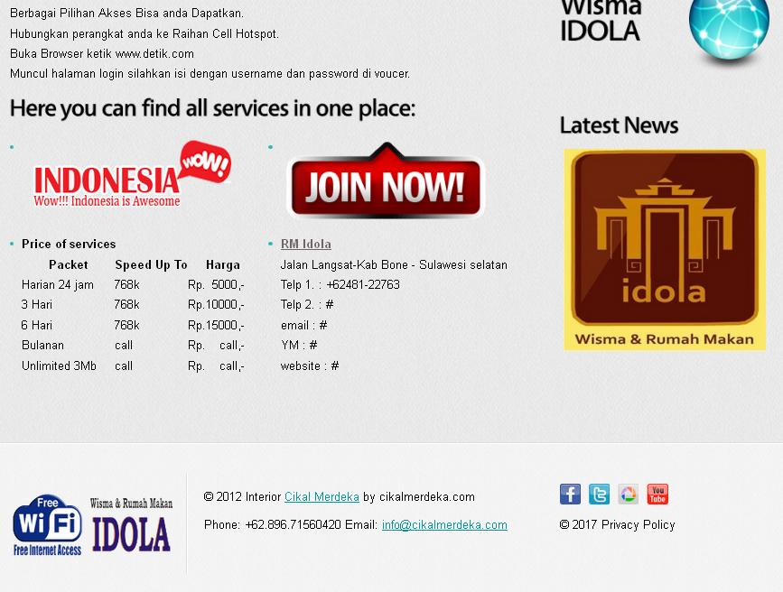 Download Login Page Hotspot Gratis Tampilan Mewah