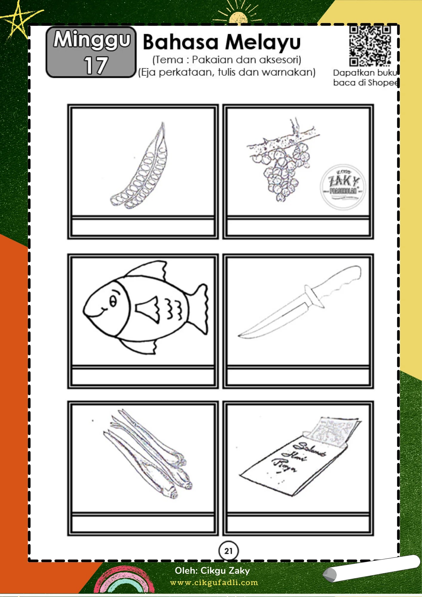 Modul Pembelajaran PDPR 1627 Mei 2021 Untuk Prasekolah oleh Cikgu Zaky