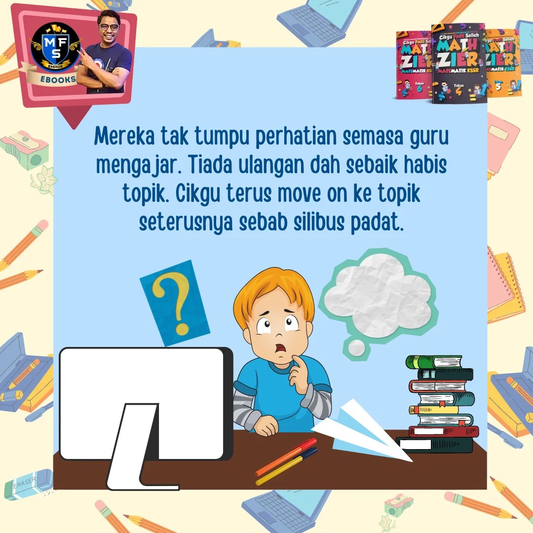 ENAM SEBAB Kenapa anak kita lemah Matematik musim PDPR Cikgu Mohd