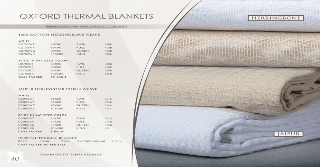 Oxford Herringbone and Jaipur Blankets CIL