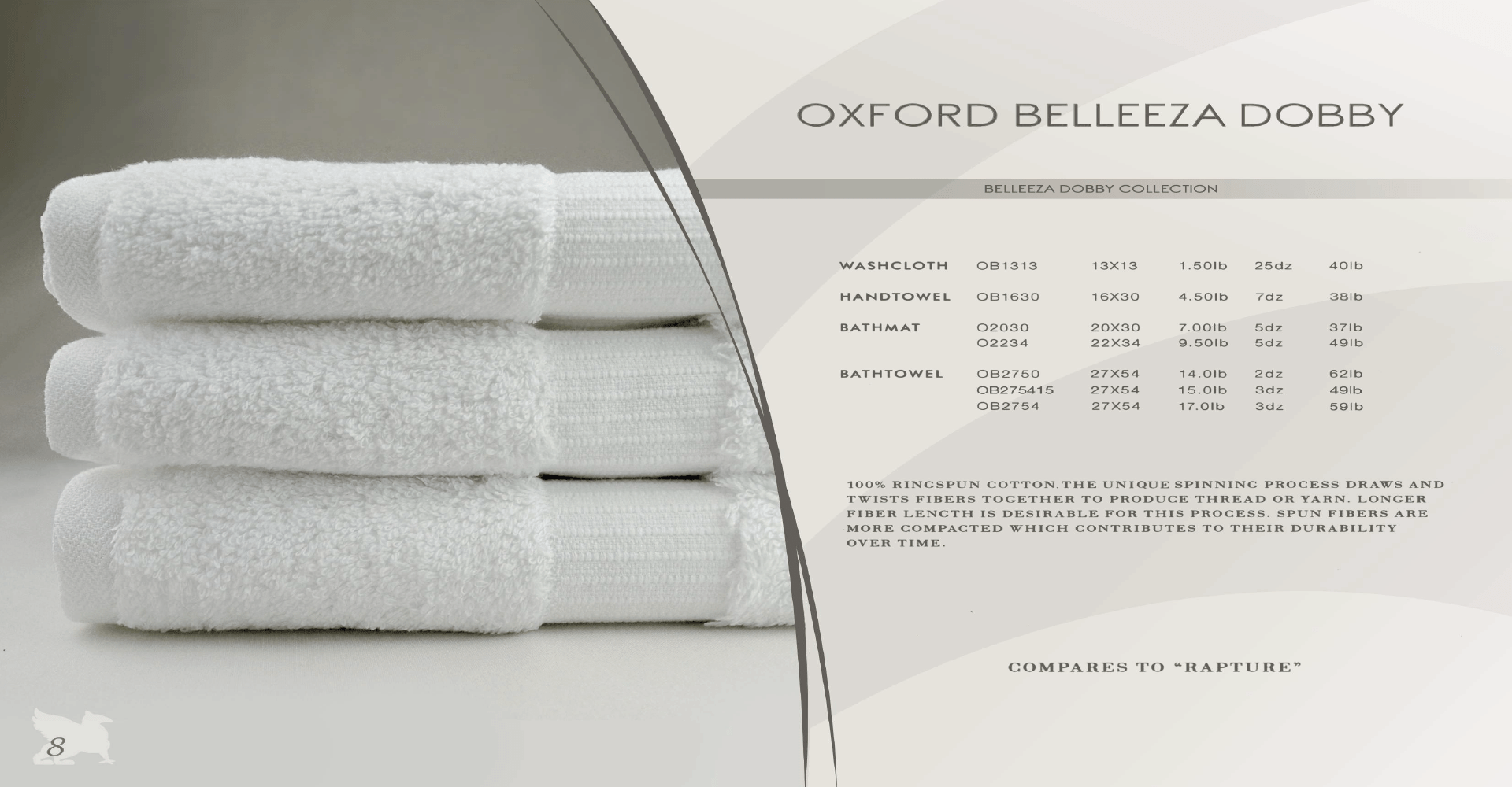 Oxford Bellezza White Towels CIL