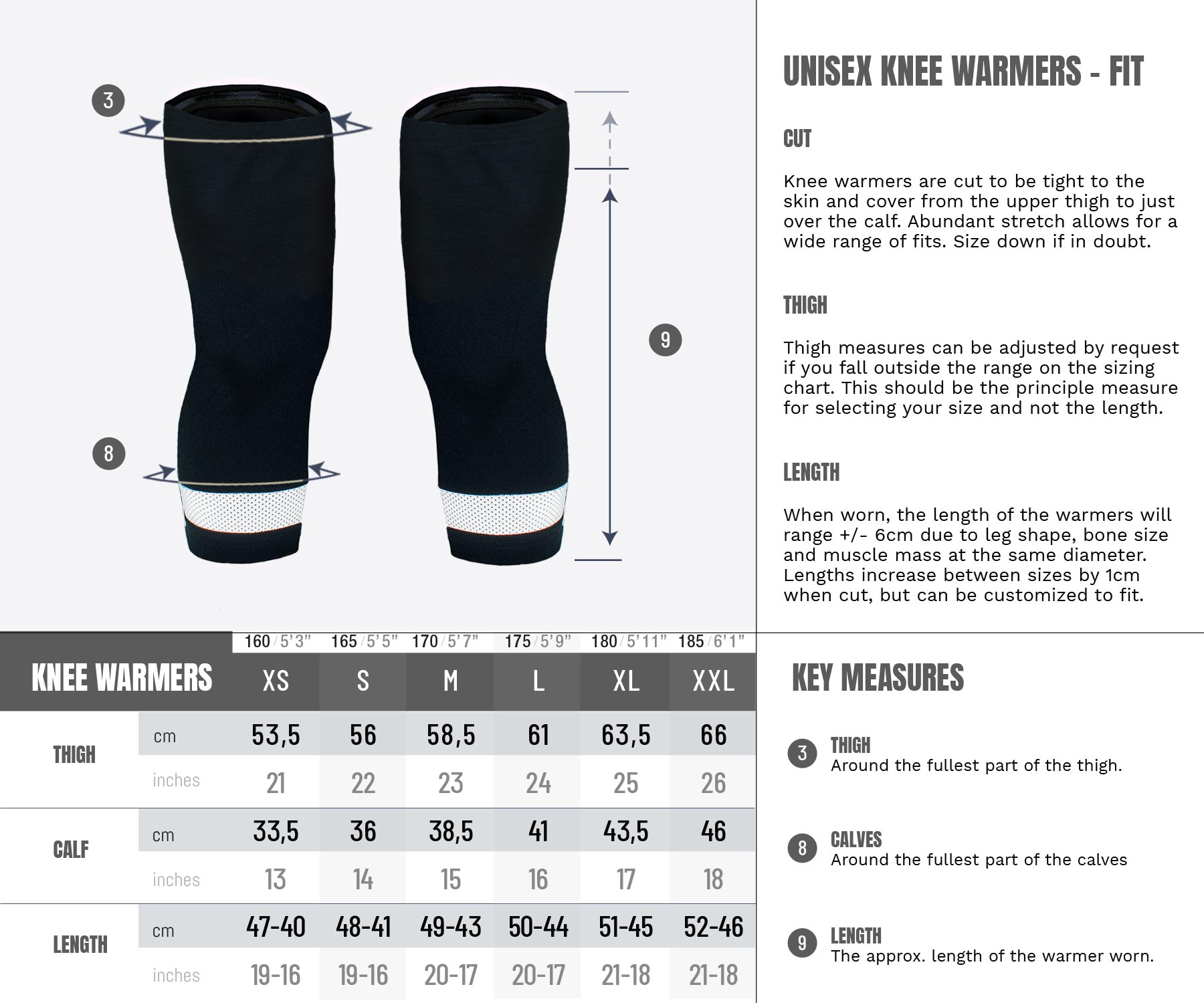 Cima Coppi Merino Cycling Knee Warmers with reflective Audax