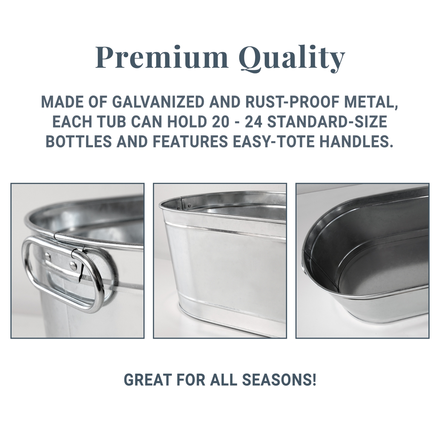 VintageStyle Galvanized Personalized Planter Tub at