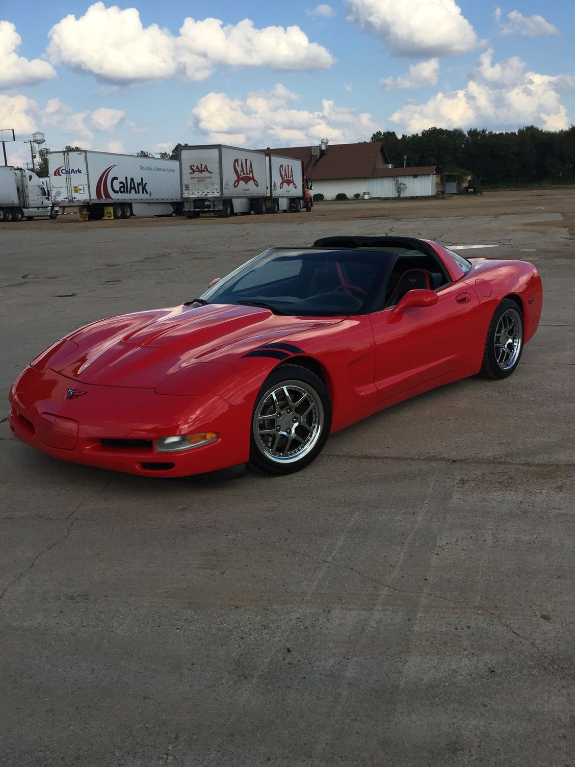 Like new custom c5 corvette seats black/torch red