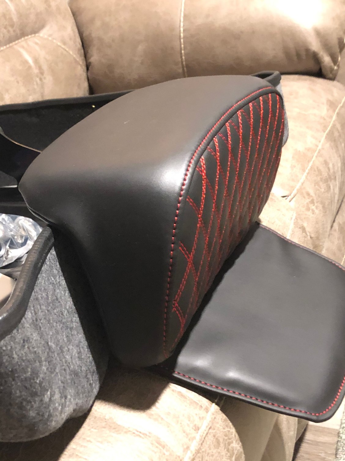 Razor Pack/Tour Pack Backrest with Red Stitching 2014 up Harley Davidson Forums