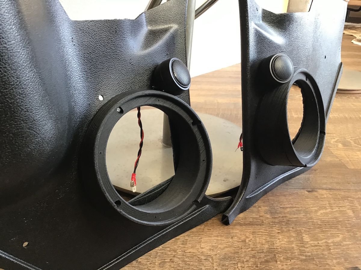 Custom made 6.5" component speaker kick panels (3D Printed