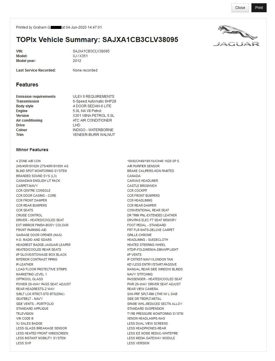 Access build sheet via VIN? Page 5 Jaguar Forums