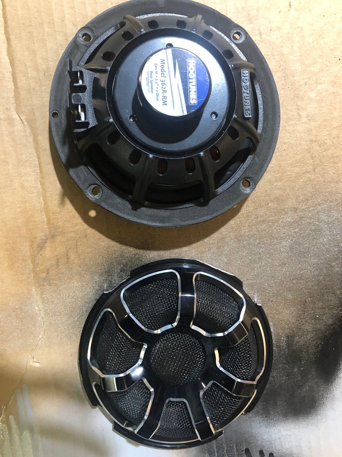 FOR SALE Tour pack speakers with custom grills Harley Davidson Forums