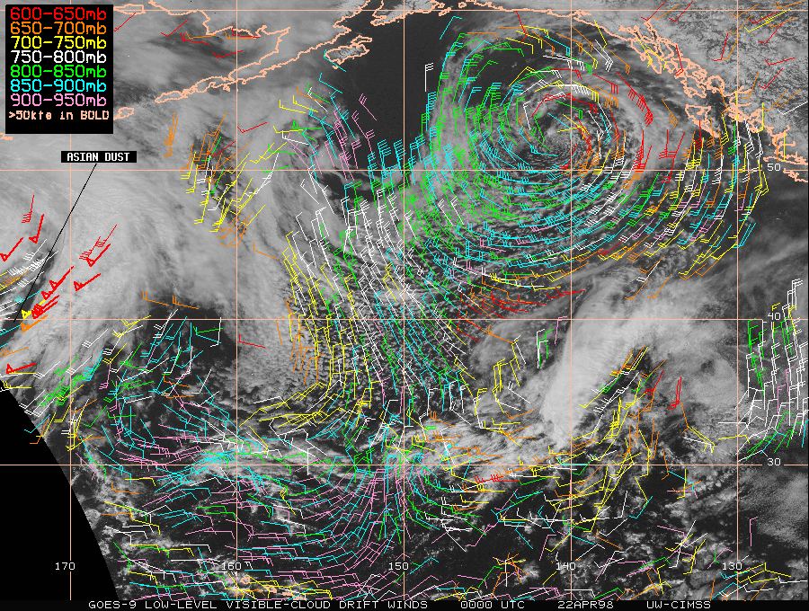 2224 April 1998 Asian Dust Over the Pacific Ocean