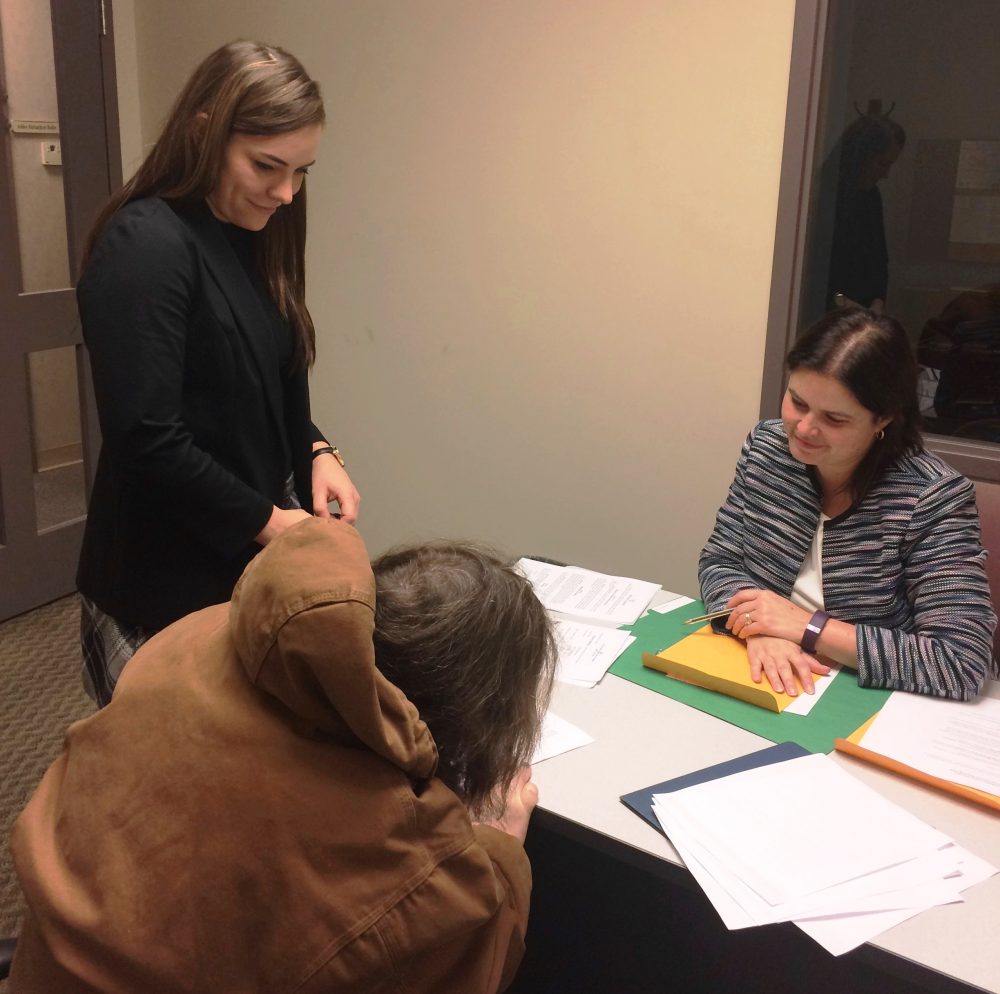 Attorneys and Law Students Help Clients in VLP Wills Clinic Legal Aid