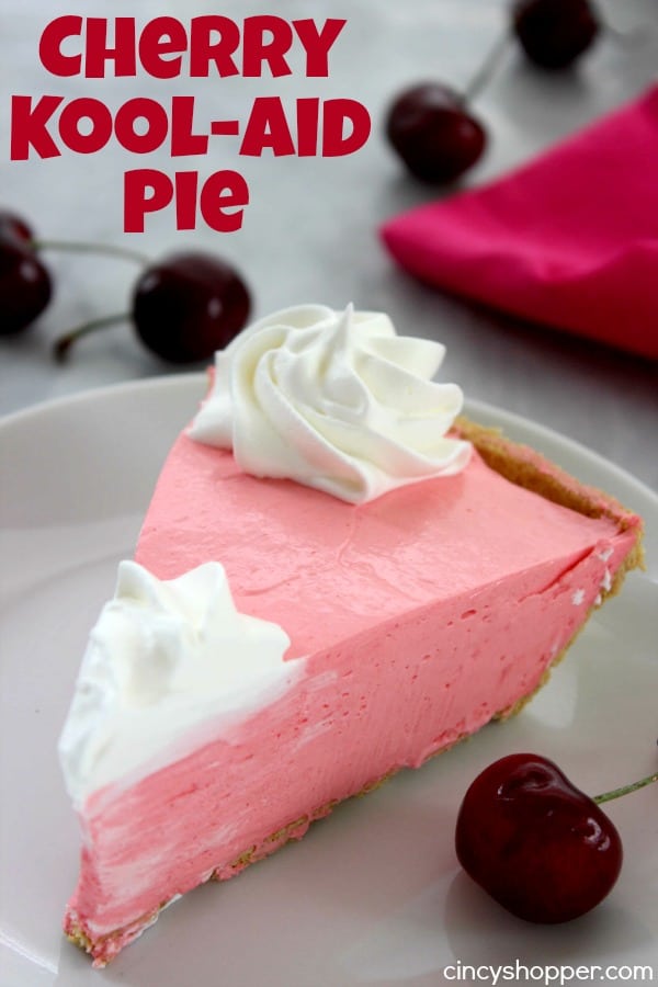 No Bake Cherry KoolAid Pie