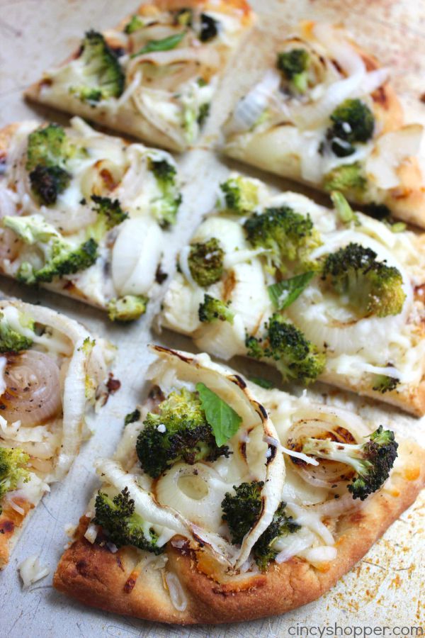 Broccoli Flatbread Pizza
