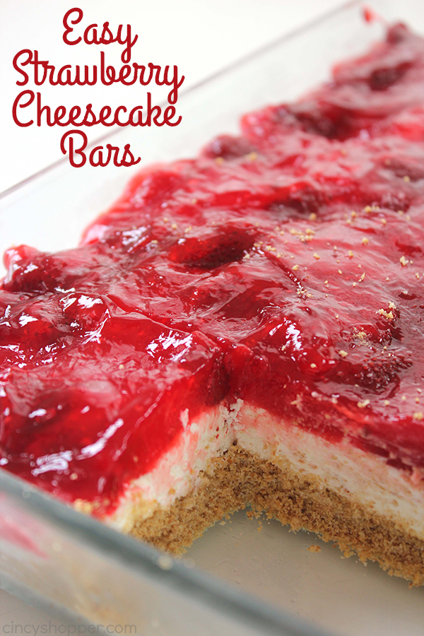 Easy Strawberry Cheesecake Bars